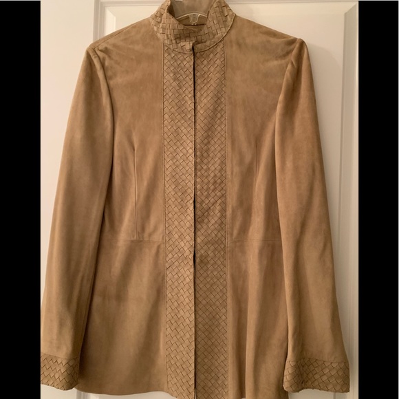 Adrienne Vittadini Suede Jacket Made In Italy. - Picture 2 of 12